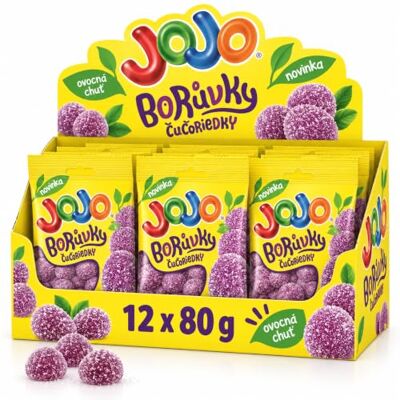 Nestlé JOJO Blueberry, confetti al gusto di mirtillo, 12 × 80 g Nestlé JOJO Blueberry, confetti al gusto di mirtillo, 12 × 80 g
