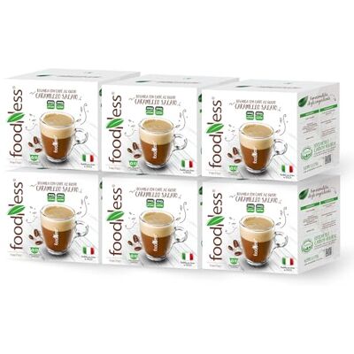 Foodness , 6 Box da 10 Capsule da 12g l'una, Bevanda al Caffè al Gusto di Caramello Salato, Deliziosa e Cremosa, Capsule Comp. con sistema Dolce Gusto Foodness , 6 Box da 10 Capsule da 12g l'una, Bevanda al Caffè al Gusto di Caramello Salato, Deliziosa e Cremosa, Capsule Comp. con sistema Dolce Gusto