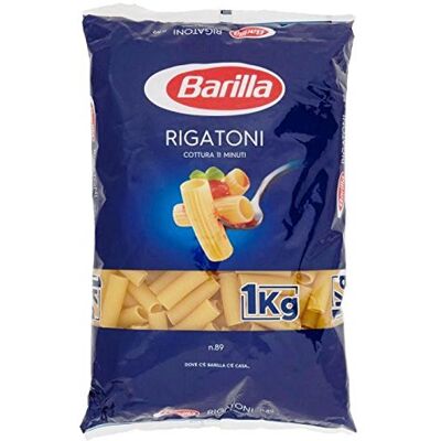 Barilla Pasta Rigatoni di Grano Duro, 1 kg x 12 confezioni Barilla Pasta Rigatoni di Grano Duro, 1 kg x 12 confezioni
