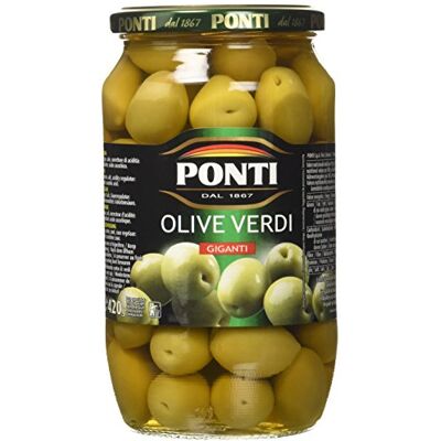 Ponti Olive Verdi Giganti, T6 6 Vasi da 700 gr Ponti Olive Verdi Giganti, T6 6 Vasi da 700 gr