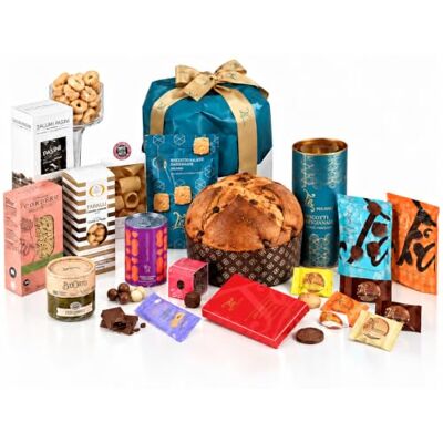 Passerini T'a Milano COPENHAGEN Cesto Natalizio Gourmet, Panettone Artigianale e Specialita Dolci e Salate, 17 Pezzi, 3,89 kg Passerini T'a Milano COPENHAGEN Cesto Natalizio Gourmet, Panettone Artigianale e Specialita Dolci e Salate, 17 Pezzi, 3,89 kg