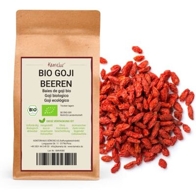 Kamelur Bacche Di Goji BIO Essiccate Bacche Di Goji BIO Non Zuccherate Come Spuntino O Come Aggiunta A Un Delizioso Muesli 1 Kg (Confezione Da 1) Kamelur Bacche Di Goji BIO Essiccate Bacche Di Goji BIO Non Zuccherate Come Spuntino O Come Aggiunta A Un Delizioso Muesli 1 Kg (Confezione Da 1)