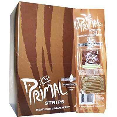 Primal Vegan Jerky Soy Hickory Smoked Jerky 6 x 28g Primal Vegan Jerky Soy Hickory Smoked Jerky 6 x 28g