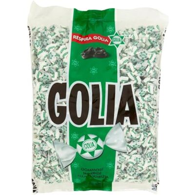 Golia Caramelle Gommose Farfallina, Gusto Liquirizia, Caramella Impacchettata Singolarmente Monopezzi, Confezione da 1000 gr Golia Caramelle Gommose Farfallina, Gusto Liquirizia, Caramella Impacchettata Singolarmente Monopezzi, Confezione da 1000 gr