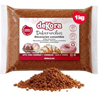 dekora Dekocrunchies Cannella 1 kg, Zuccherini Decorativi per dolci, Sprinkles per Torte croccanti e dal sapore intenso, Perle di Zucchero commestibili per decorare torte, biscotti e dessert dekora Dekocrunchies Cannella 1 kg, Zuccherini Decorativi per dolci, Sprinkles per Torte croccanti e dal sapore intenso, Perle di Zucchero commestibili per decorare torte, biscotti e dessert