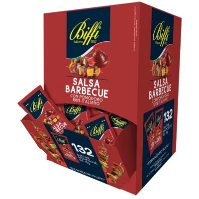 Biffi Salsa Barbecue con pomodoro 100% Italiano Leggermente piccante Monodose 132 bustine monoporzione da 10 g Biffi Salsa Barbecue con pomodoro 100% Italiano Leggermente piccante Monodose 132 bustine monoporzione da 10 g