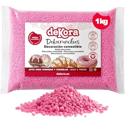 dekora Dekocrunchies Fragola 1 kg, Zuccherini Decorativi per dolci, Sprinkles per Torte croccanti e dal sapore intenso, Perle di Zucchero commestibili per decorare torte, biscotti, cupcake e dessert dekora Dekocrunchies Fragola 1 kg, Zuccherini Decorativi per dolci, Sprinkles per Torte croccanti e dal sapore intenso, Perle di Zucchero commestibili per decorare torte, biscotti, cupcake e dessert