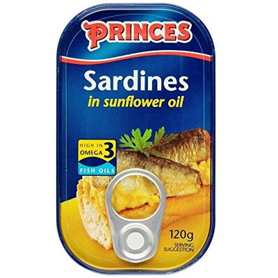 Princes Sardine In Olio Di Semi Di Girasole (120g) (Confezione da 6) Princes Sardine In Olio Di Semi Di Girasole (120g) (Confezione da 6)