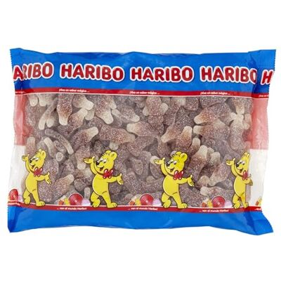 HARIBO Medie Bottiglie Cola Effervescenti, Caramelle Gommose Frizzanti, 2kg HARIBO Medie Bottiglie Cola Effervescenti, Caramelle Gommose Frizzanti, 2kg