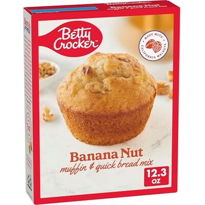 Betty Crocker Preparato per muffin alla banana e noci 12.3oz 348g Betty Crocker Preparato per muffin alla banana e noci 12.3oz 348g