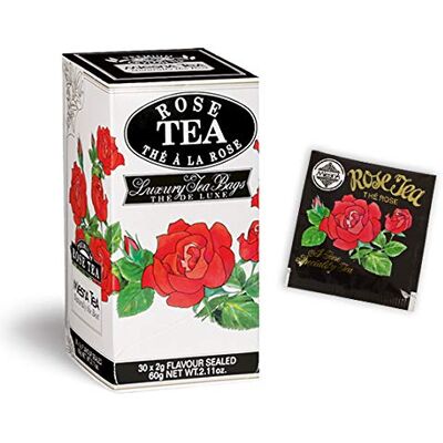 Mlesna Tè Rosa Tea Confezione da 180 filtri in 6 comodi dispenser da filtri l'uno Tè nero di Ceylon con essenze naturali di Rosa: una miscela dolce e profumata, ideale per il tè delle cinque Mlesna Tè Rosa Tea Confezione da 180 filtri in 6 comodi dispenser da filtri l'uno Tè nero di Ceylon con essenze naturali di Rosa: una miscela dolce e profumata, ideale per il tè delle cinque