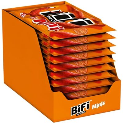 BiFi Original Junior – Appetitoso snack a base di carne di salame, mini salamini affumicati, formato tascabile, confezione da 20, 20 x 4 x 10 g BiFi Original Junior – Appetitoso snack a base di carne di salame, mini salamini affumicati, formato tascabile, confezione da 20, 20 x 4 x 10 g