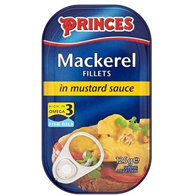 Princes Filetti Di Sgombro In Salsa Di Senape (125g) (Confezione da 2) Princes Filetti Di Sgombro In Salsa Di Senape (125g) (Confezione da 2)