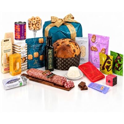 Passerini T'a Milano CHAMONIX Cesto Natalizio Gourmet, Panettone Artigianale e Specialita Dolci e Salate, 18 Pezzi, 3,65 kg Passerini T'a Milano CHAMONIX Cesto Natalizio Gourmet, Panettone Artigianale e Specialita Dolci e Salate, 18 Pezzi, 3,65 kg