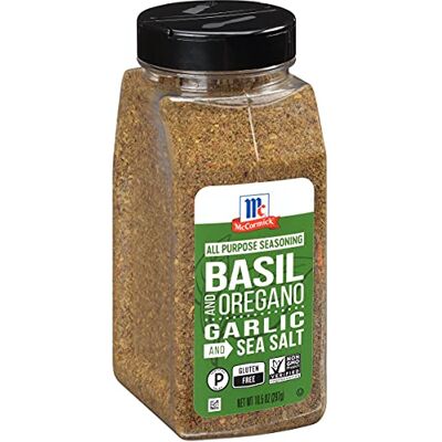 McCormick Basil and Oregano, Garlic and Sea Salt All Purpose Seasoning, 10.5 oz McCormick Basil and Oregano, Garlic and Sea Salt All Purpose Seasoning, 10.5 oz