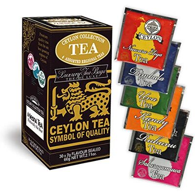 Mlesna Tè Ceylon Collection Tea Confezione da 180 filtri laminati salvaroma Una collezione di tè di Ceylon monorigine delle 6 regioni produttrici dell’isola Mlesna Tè Ceylon Collection Tea Confezione da 180 filtri laminati salvaroma Una collezione di tè di Ceylon monorigine delle 6 regioni produttrici dell’isola