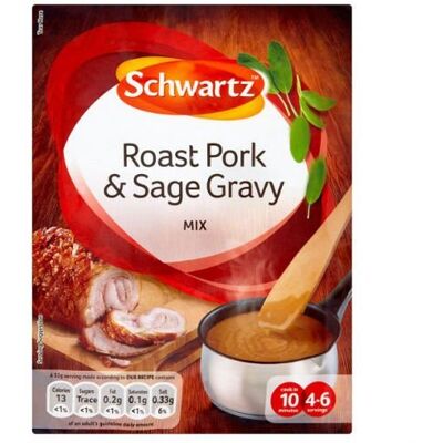 Schwartz Bustina di sugo di maiale e salvia 25g caso di 8 Schwartz Bustina di sugo di maiale e salvia 25g caso di 8