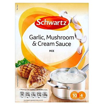 Schwartz Aglio, Funghi E Crema Salsa Mix (26g) (Confezione da 6) Schwartz Aglio, Funghi E Crema Salsa Mix (26g) (Confezione da 6)