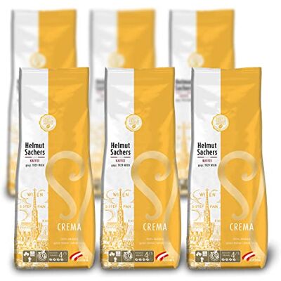 Helmut Sachers Kaffee Crema, intensità 4/5, 100% arabica, chicchi di caffè interi, 6 x 500 g Helmut Sachers Kaffee Crema, intensità 4/5, 100% arabica, chicchi di caffè interi, 6 x 500 g
