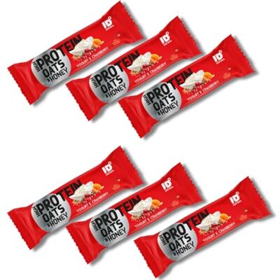 ID bars Barretta Proteica di Avena e Miele con Yogurt e Mirtilli – Senza Zuccheri Aggiunti – Snack Salutare – Confezione da 6 x 70g ID bars Barretta Proteica di Avena e Miele con Yogurt e Mirtilli – Senza Zuccheri Aggiunti – Snack Salutare – Confezione da 6 x 70g