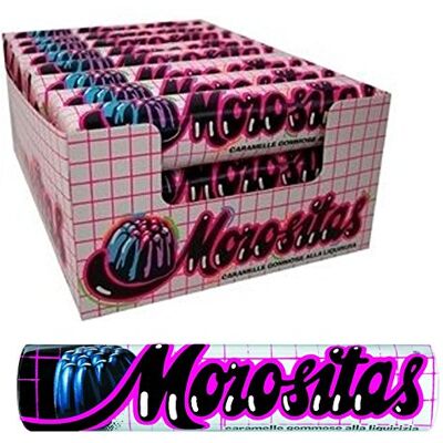 Perfetti Van Melle 12 x CARAMELLE GOMMOSE ALLA LIQUIRIZIA MOROSITAS MORE PACCHETTO STICK Perfetti Van Melle 12 x CARAMELLE GOMMOSE ALLA LIQUIRIZIA MOROSITAS MORE PACCHETTO STICK