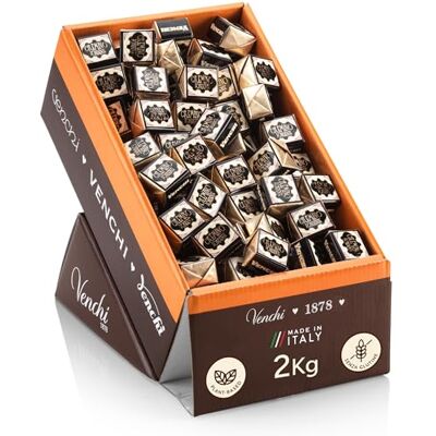 Venchi Confezione Esposizione Cremino Extra Fondente, 2 kg 3 Strati Cremosi Pack da 190 Pezzi Senza Glutine Vegano Venchi Confezione Esposizione Cremino Extra Fondente, 2 kg 3 Strati Cremosi Pack da 190 Pezzi Senza Glutine Vegano