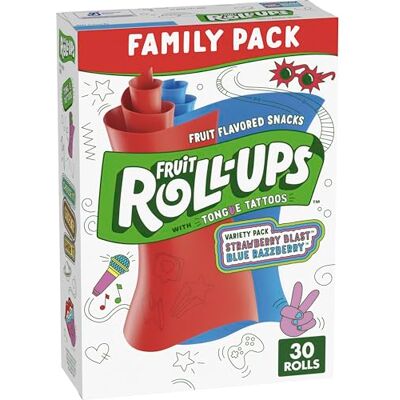 Fruit Roll-Ups Snack aromatizzati alla frutta, confezione varia, 30 ct, 425,2 g Fruit Roll-Ups Snack aromatizzati alla frutta, confezione varia, 30 ct, 425,2 g
