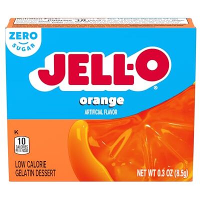 Jell-O Sugar-Free Gelatin Dessert, Orange, 0.30-Ounce Boxes (Pack of 6) Jell-O Sugar-Free Gelatin Dessert, Orange, 0.30-Ounce Boxes (Pack of 6)