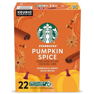 Starbucks Caffè macinato aromatizzato alle spezie di zucca (22 cialde K-Cup) Starbucks Caffè macinato aromatizzato alle spezie di zucca (22 cialde K-Cup)