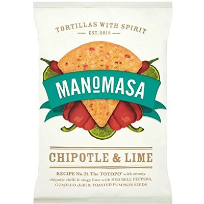 Manomasa Tortilla Chips Chipotle E Calce (160g) (Confezione da 2) Manomasa Tortilla Chips Chipotle E Calce (160g) (Confezione da 2)