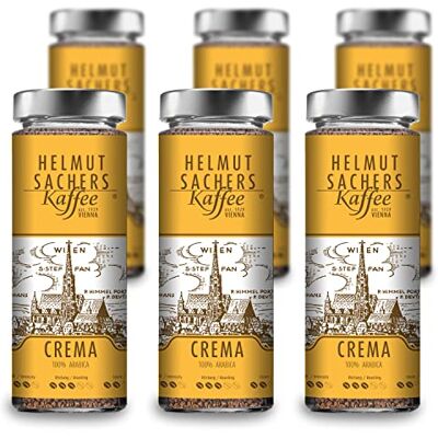 Helmut Sachers Kaffee Crema, composta da eccellenti varietà meridionali e centroamericane per il piacere del caffè finito, arrosto sostenibile in Austria caffè istantaneo, 6 x 90 g Helmut Sachers Kaffee Crema, composta da eccellenti varietà meridionali e centroamericane per il piacere del caffè finito, arrosto sostenibile in Austria caffè istantaneo, 6 x 90 g