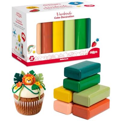dekora – Pasta di zucchero colorata 6 colori, Fondant per torta, cupcake e biscotti, Elastica e facile da lavorare, senza glutine, halal e kosher 600 g dekora – Pasta di zucchero colorata 6 colori, Fondant per torta, cupcake e biscotti, Elastica e facile da lavorare, senza glutine, halal e kosher 600 g