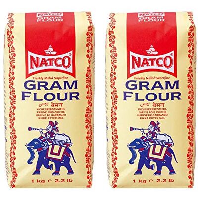 Natco 100% Farina di Gramm, Besan, 1 kg (confezione da 2) Natco 100% Farina di Gramm, Besan, 1 kg (confezione da 2)