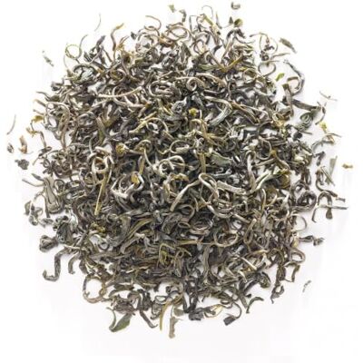 Valley of Tea Wild Lushan Yunwu Tè Verde Sorprendente Tè Cinese foglie sottili coltivate in altitudine infuso chiaro dal profumo fresco e leggermente floreale Valley of Tea Wild Lushan Yunwu Tè Verde Sorprendente Tè Cinese foglie sottili coltivate in altitudine infuso chiaro dal profumo fresco e leggermente floreale