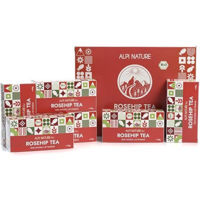 Alpi Nature Rosa Canina Tisana BIO, 120 Bustine, 240g, Confezione da 6 x 20 Bustine da 2g Alpi Nature Rosa Canina Tisana BIO, 120 Bustine, 240g, Confezione da 6 x 20 Bustine da 2g