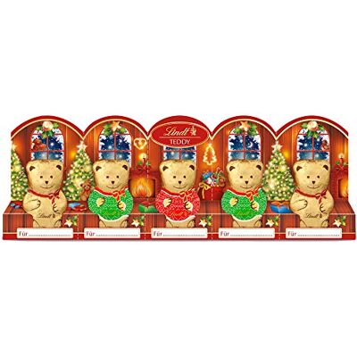 Lindt CONFEZIONE 5 MINI ORSETTI DI CIOCCOLATO AL LATTE CON DOLCI MESSAGGI 50G Lindt CONFEZIONE 5 MINI ORSETTI DI CIOCCOLATO AL LATTE CON DOLCI MESSAGGI 50G