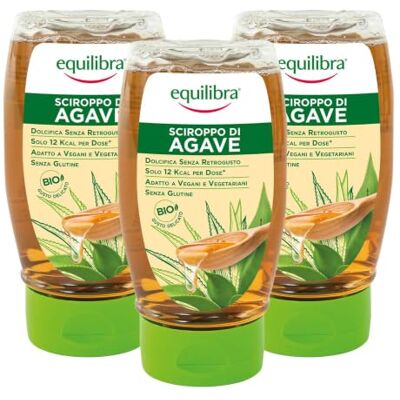 Equilibra Integratori Alimentari, Sciroppo D'Agave, da Usare come Dolcificante per Bevande o Ingrediente per Dolci e Dessert, Bio e Senza Glutine, Gusto Delicato, 3 Pezzi da 350 g Equilibra Integratori Alimentari, Sciroppo D'Agave, da Usare come Dolcificante per Bevande o Ingrediente per Dolci e Dessert, Bio e Senza Glutine, Gusto Delicato, 3 Pezzi da 350 g