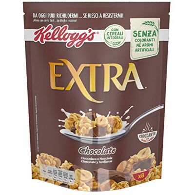 Kellogg's Extra Cioccolato e Nocciole Pacco da 8 x 375 g Kellogg's Extra Cioccolato e Nocciole Pacco da 8 x 375 g