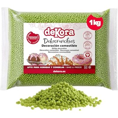 dekora Dekocrunchies Pistacchio 1 kg, Zuccherini Decorativi per dolci, Sprinkles per Torte croccanti e dal sapore intenso, Perle di Zucchero commestibili per decorare torte, biscotti e dessert dekora Dekocrunchies Pistacchio 1 kg, Zuccherini Decorativi per dolci, Sprinkles per Torte croccanti e dal sapore intenso, Perle di Zucchero commestibili per decorare torte, biscotti e dessert