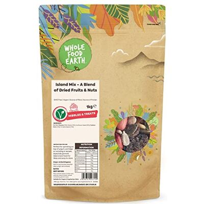 Wholefood Earth Island Mix – Mix di frutta essiccata e frutta secca, 1 kg, senza OGM, fonte di fibre e proteine Wholefood Earth Island Mix – Mix di frutta essiccata e frutta secca, 1 kg, senza OGM, fonte di fibre e proteine