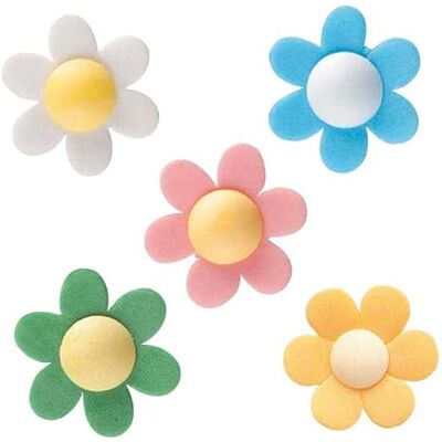 dekora 120 decorazioni commestibili per torte – Fiori edibili in cialda 4 cm, 5 colori assortiti, Senza glutine e senza lattosio dekora 120 decorazioni commestibili per torte – Fiori edibili in cialda 4 cm, 5 colori assortiti, Senza glutine e senza lattosio