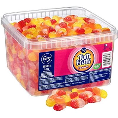 Fazer Tutti Frutti Passion loosweight Gommoso 2 scatole of 2.2kg Fazer Tutti Frutti Passion loosweight Gommoso 2 scatole of 2.2kg