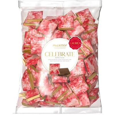 Confetti Maxtris Cioccolatini al latte Maxtris CELEBRATE LAUREA, Napolitains, colore ROSSO, busta 1kg Confetti Maxtris Cioccolatini al latte Maxtris CELEBRATE LAUREA, Napolitains, colore ROSSO, busta 1kg