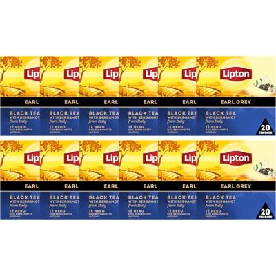 Lipton Discovery Collection Earl Grey, 12 Confezioni da 20 filtri, 240 Bustine Lipton Discovery Collection Earl Grey, 12 Confezioni da 20 filtri, 240 Bustine