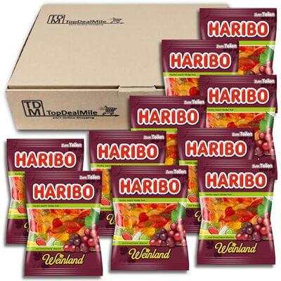 HARIBO Confezione da 10 palline di perle , 10 x 200 g, gelatina con non-pareille HARIBO Confezione da 10 palline di perle , 10 x 200 g, gelatina con non-pareille