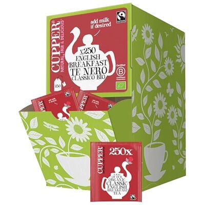 CUPPER English Breakfast Tè Nero Classico Bio Formato Maxi 250 Bustine CUPPER English Breakfast Tè Nero Classico Bio Formato Maxi 250 Bustine
