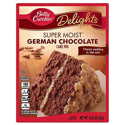 Betty Crocker German Chocolate Cake Mix 432 g ( Tedesco miscela per torte al cioccolato) Betty Crocker German Chocolate Cake Mix 432 g ( Tedesco miscela per torte al cioccolato)