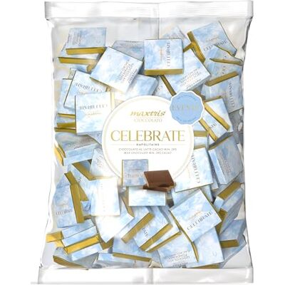 Confetti Maxtris Cioccolatini al Latte Maxtris CELEBRATE BIMBO, colore CELESTE, busta 1 kg Confetti Maxtris Cioccolatini al Latte Maxtris CELEBRATE BIMBO, colore CELESTE, busta 1 kg