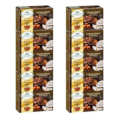 L'Angelica , Tisane Emozioni al Cacao, Gusto Cacao, Cocco, Caramello, Dolce e Avvolgente, Dona Tono e Carica, Senza Glutine e Lattosio, Vegana, 10 Confezioni da 15 Filtri L'Angelica , Tisane Emozioni al Cacao, Gusto Cacao, Cocco, Caramello, Dolce e Avvolgente, Dona Tono e Carica, Senza Glutine e Lattosio, Vegana, 10 Confezioni da 15 Filtri
