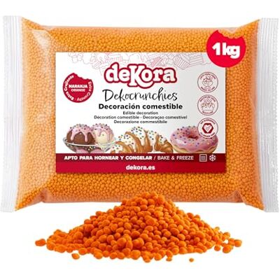dekora Dekocrunchies Arancia 1 kg, Zuccherini Decorativi per dolci, Sprinkles per Torte croccanti e dal sapore intenso, Perle di Zucchero commestibili per decorare torte, biscotti, cupcake e dessert dekora Dekocrunchies Arancia 1 kg, Zuccherini Decorativi per dolci, Sprinkles per Torte croccanti e dal sapore intenso, Perle di Zucchero commestibili per decorare torte, biscotti, cupcake e dessert